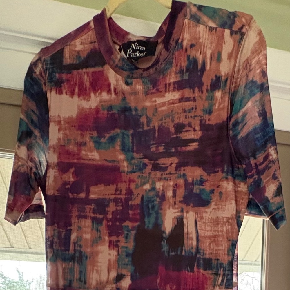 Nina Parker Abstract Print Dress
